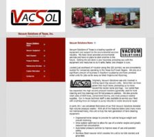 Vacsol - old website design